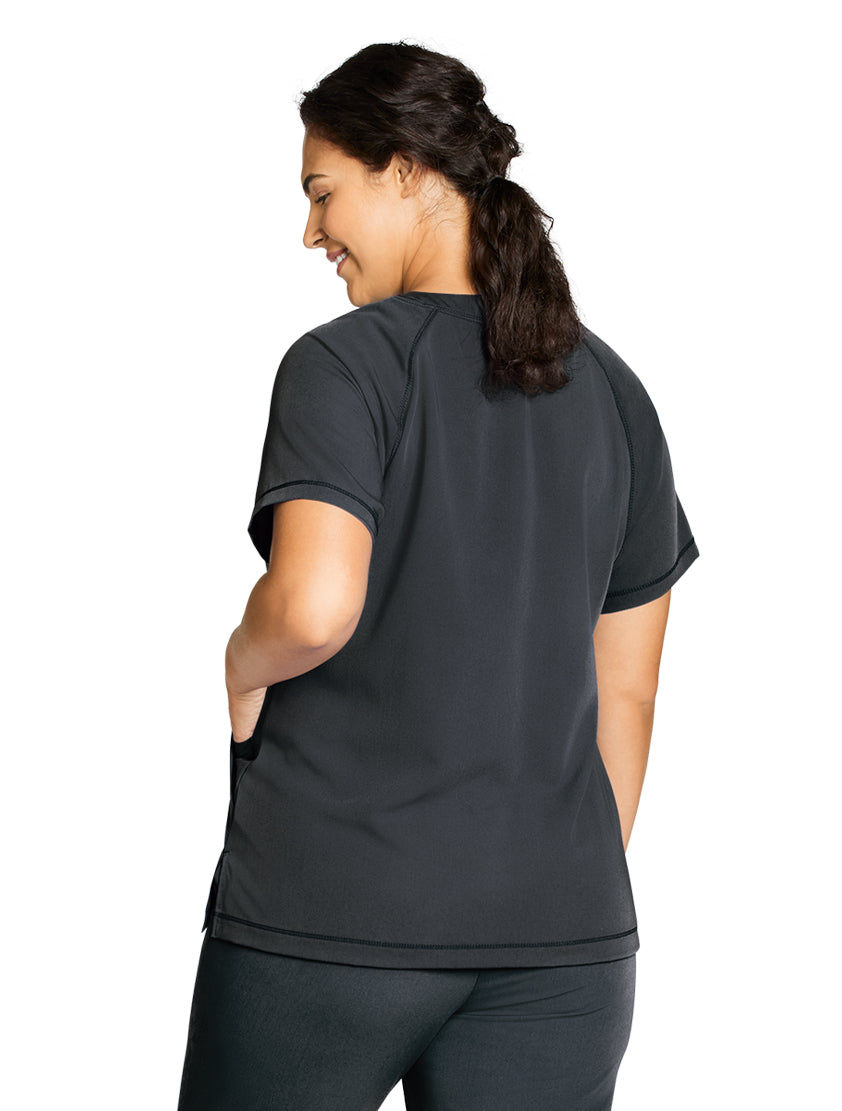 Jockey Ladies Comfort Crew Top - Back Charcoal