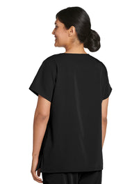 Jockey Scrubs Ladies Sleek Top- Back Image Black