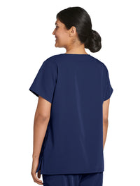 Jockey Scrubs Ladies Sleek Top- Back Image New Navy