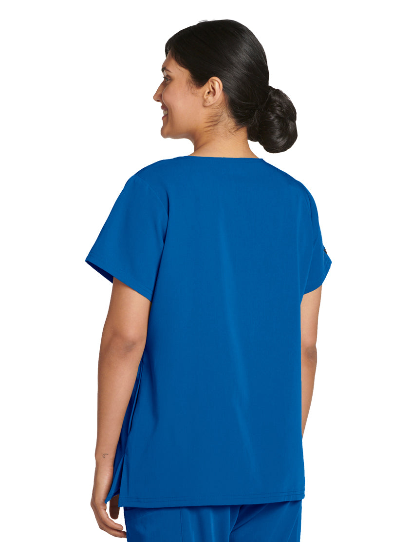 Jockey Scrubs Ladies Sleek Top- Back Image Royal