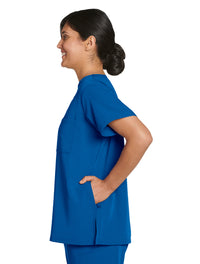 Jockey Scrubs Ladies Sleek Top- Side Image Royal