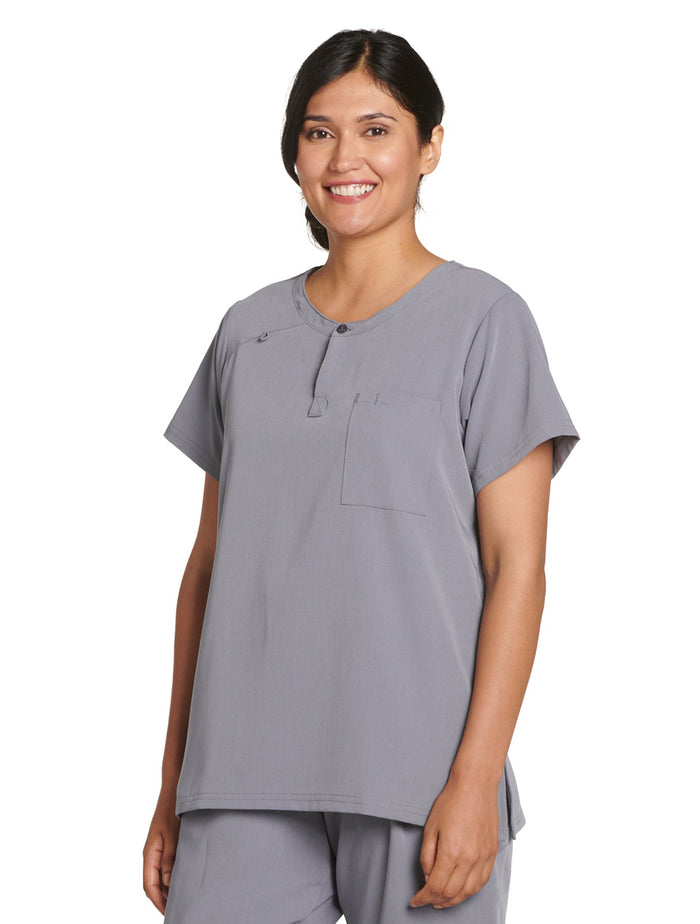 Jockey Scrubs Ladies Sleek Top- Main Image Pewter