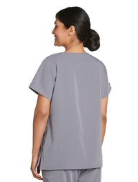 Jockey Scrubs Ladies Sleek Top- Back Image Pewter