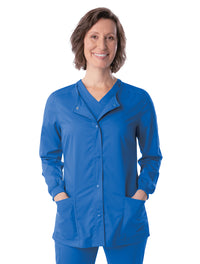 Landau ProFlex Women's Warm-Up Scrub Jacket 3038 -Royal-frontview