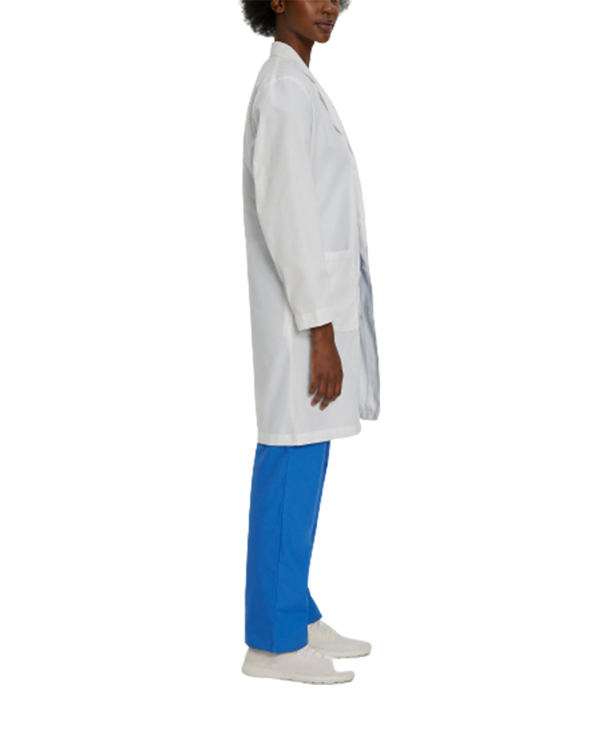 Landau Unisex 2-Pocket Full-Length Lab Coat 3178 -White-sideview