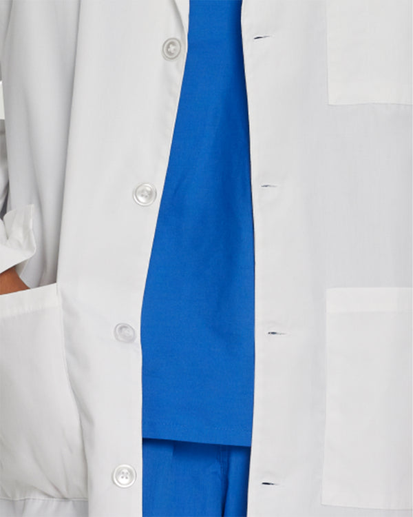 Landau Unisex 2-Pocket Full-Length Lab Coat 3178 -White-pocketview