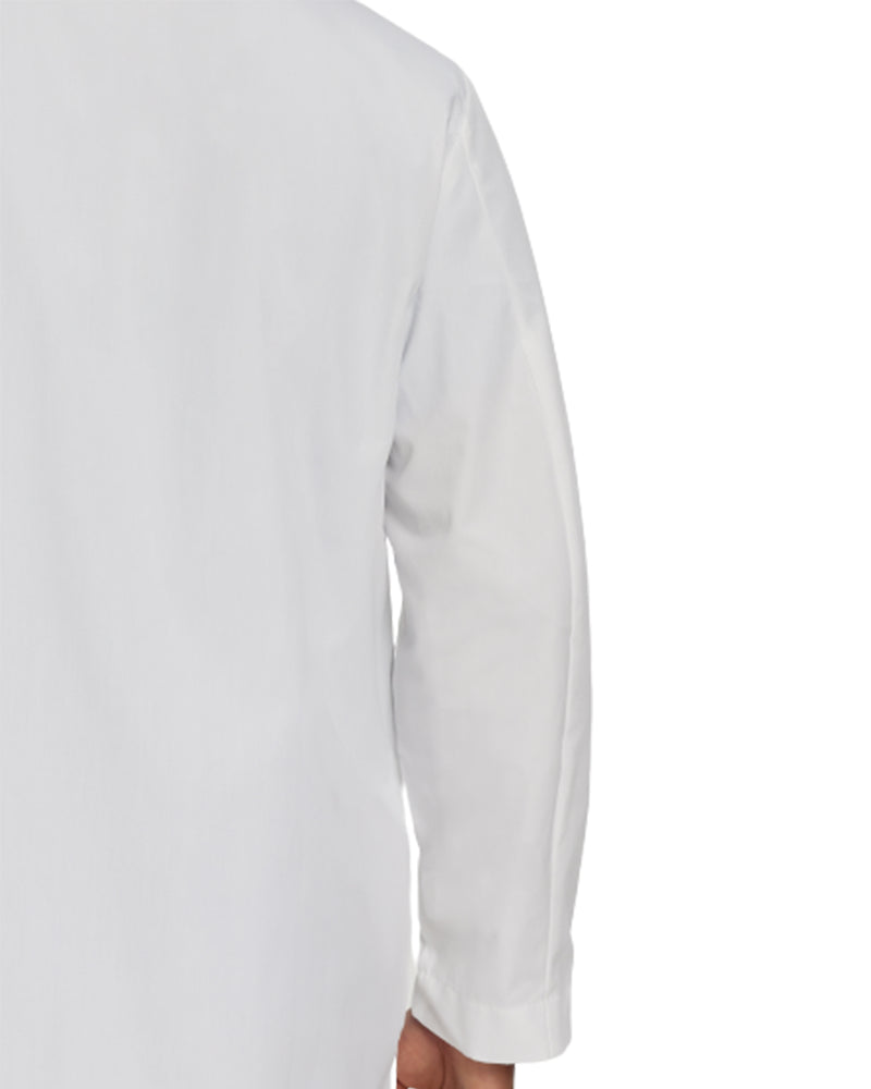 Landau Unisex 2-Pocket Full-Length Lab Coat 3178 -White-Back closeview