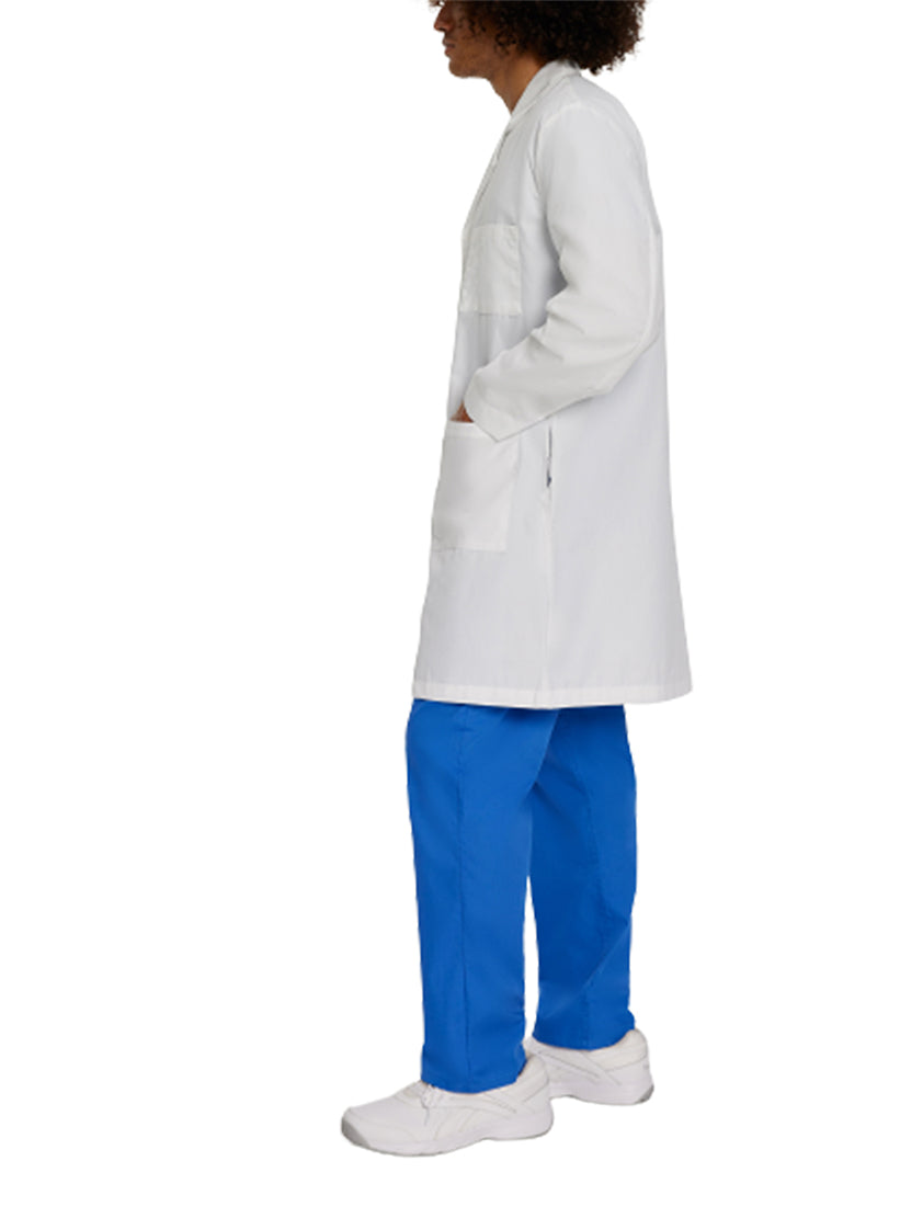 Landau Unisex 2-Pocket Full-Length Lab Coat 3178 -White sideview