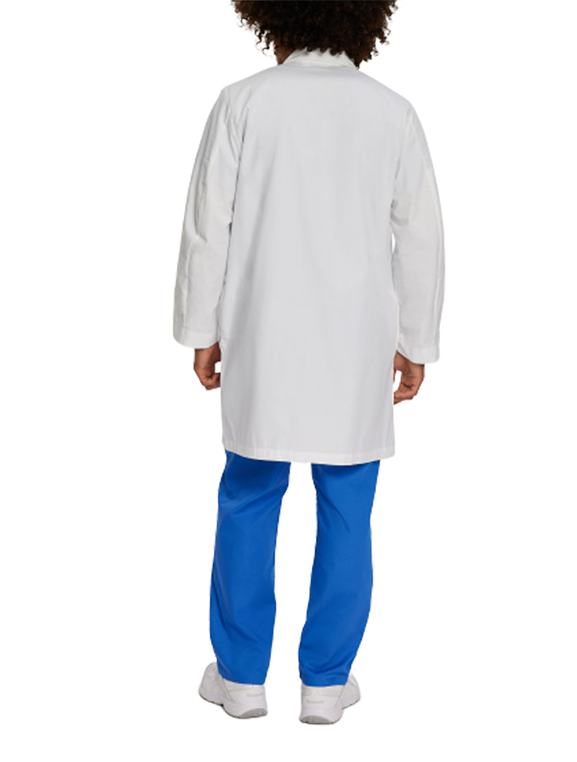 Landau Unisex 2-Pocket Full-Length Lab Coat 3178 -White backview