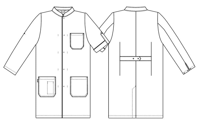 Kentaur Unisex Scrub Coat Stand Up Collar Sketch