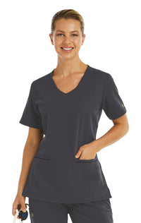  Women's Knit V-neck Top Pewter