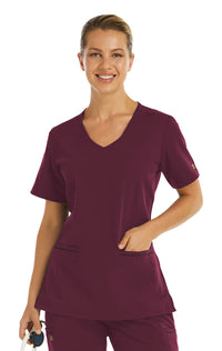  Women's Knit V-neck Top Wine