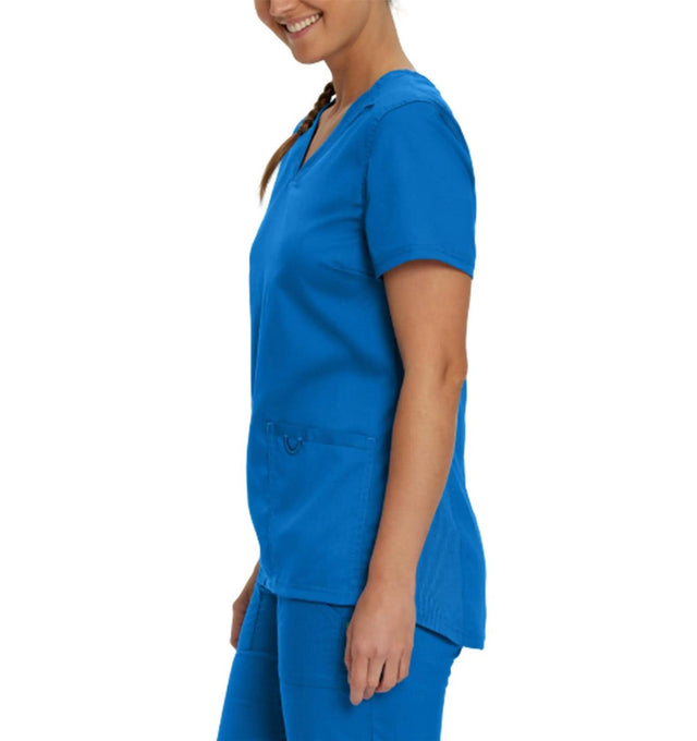 Landau ProFlex Women's 2-Pocket V-Neck Scrub Top 4168-sideview