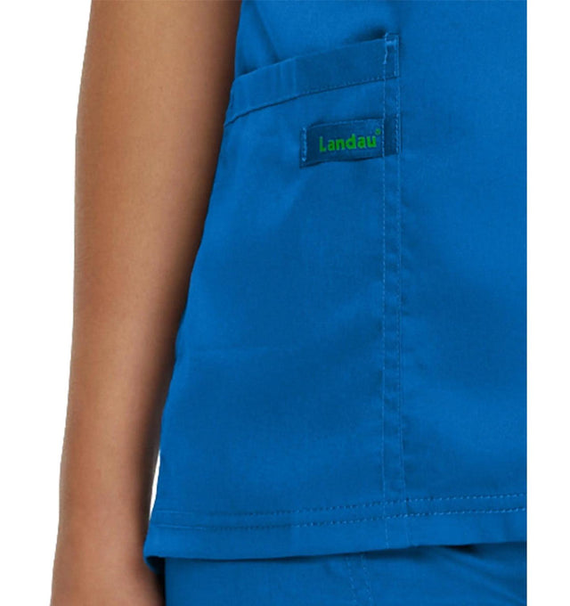Landau ProFlex Women's 2-Pocket V-Neck Scrub Top 4168-close pocketview