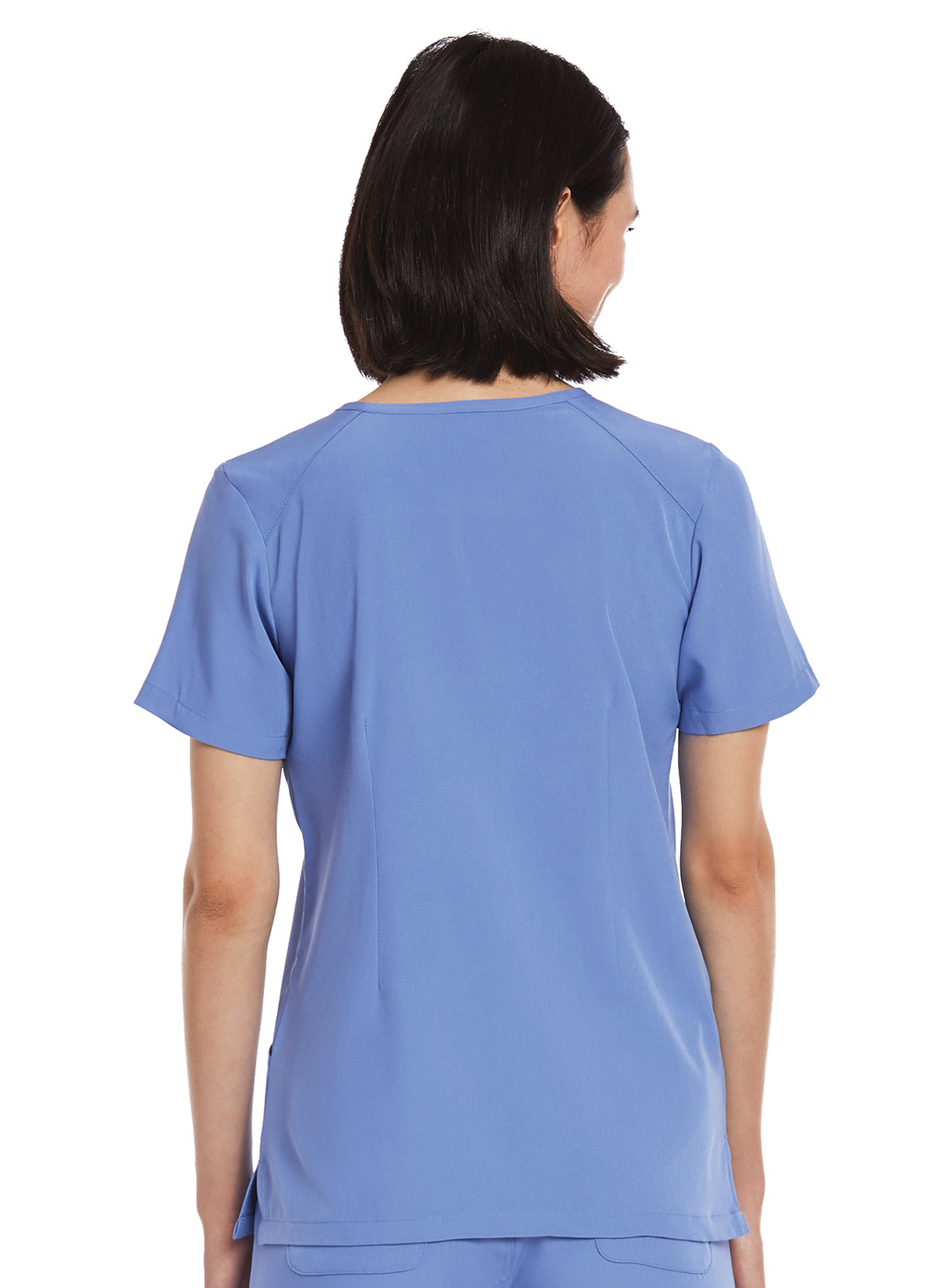 WOMEN'S V-NECK TOP Ceil Blue Back