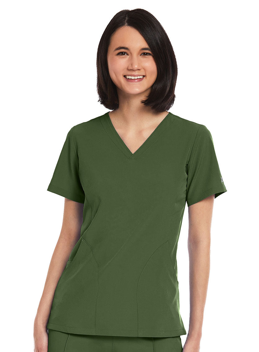 WOMEN'S V-NECK TOP Olive