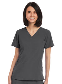 WOMEN'S V-NECK TOP Pewter