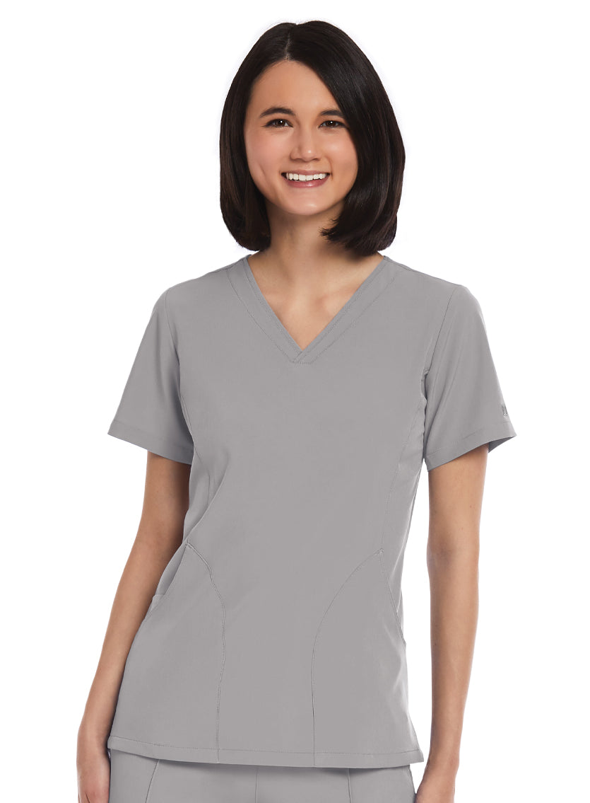 WOMEN'S V-NECK TOP Quiet grey