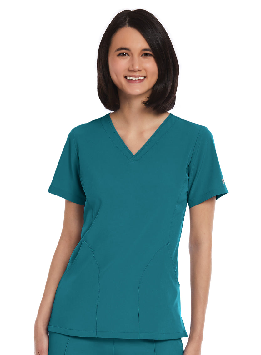 WOMEN'S V-NECK TOP Teal