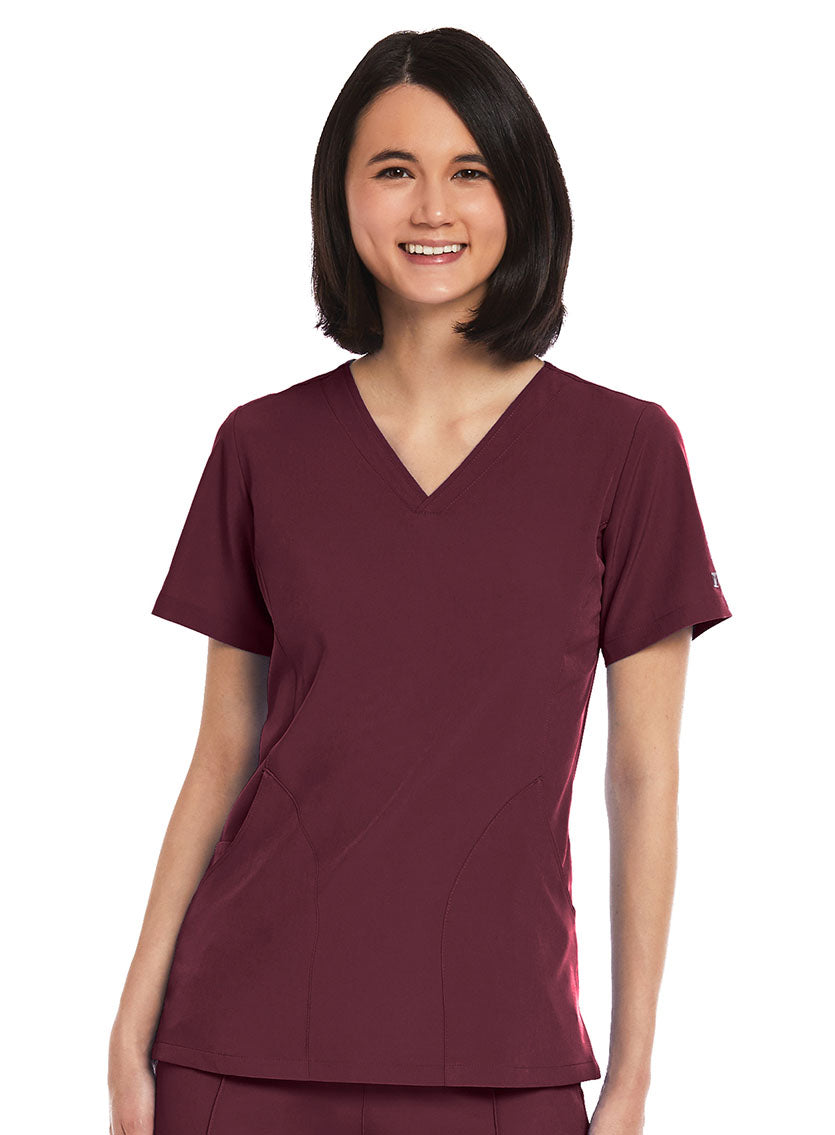 WOMEN'S V-NECK TOP Wine