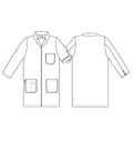 Kentaur Unisex Scrub Coat Lapel Collar Sketch