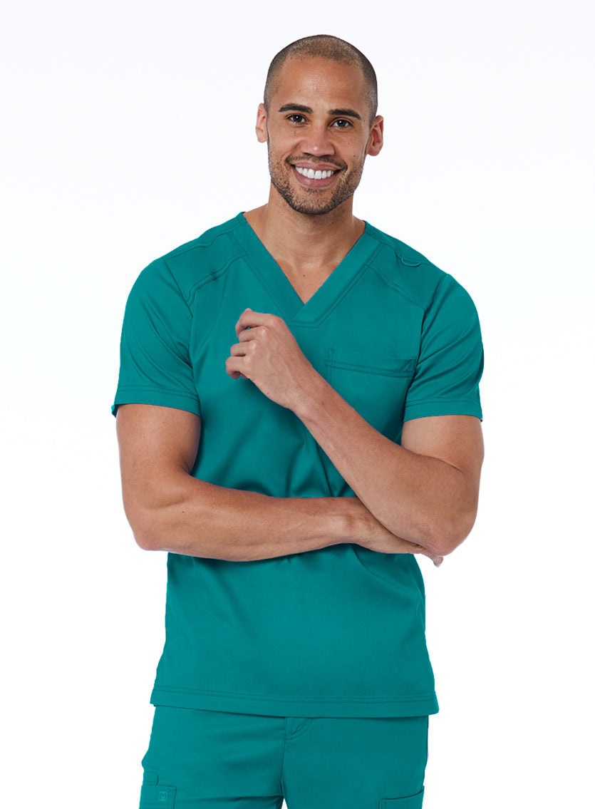 Men's Basic V-Neck Top Teal - Main