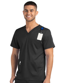 Men 3 Pocket V-neck Top Black - Front