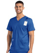 Men 3 Pocket V-neck Top Royal Blue - Front