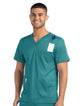 Men 3 Pocket V-neck Top Teal -Front