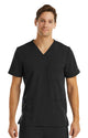 Men 3 Pocket V-neck Top Black Front