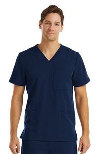 Men 3 Pocket V-neck Top Navy Front