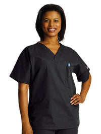 Landau Unisex Scrub Top Black