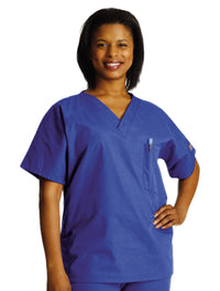 Landau Unisex Scrub Top Royal Blue