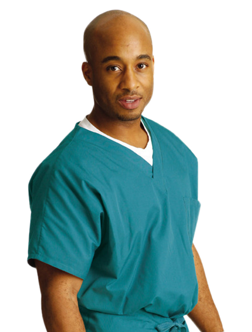 Landau Unisex Scrub Top Teal