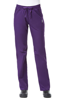 Sporty Mesh Panel Pant Egg Plant Front