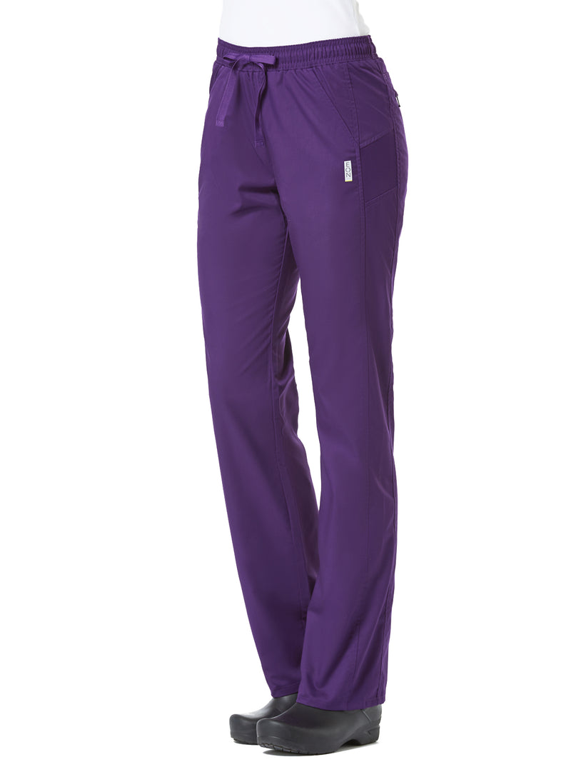 Sporty Mesh Panel Pant Egg Plant sideview