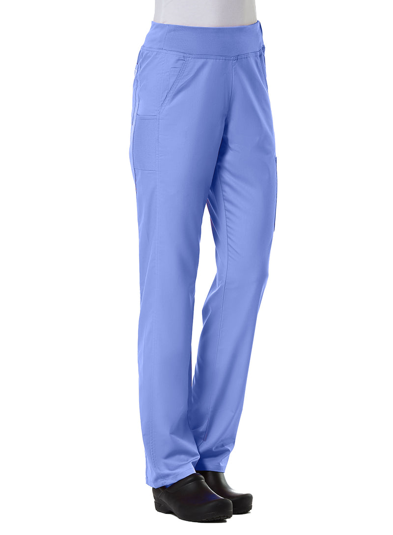 PURE Yoga 7 Pocket Scrub Pant Ceil Blue