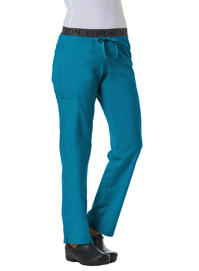 Waistband 7-Pocket Cargo Pant Teal Blue