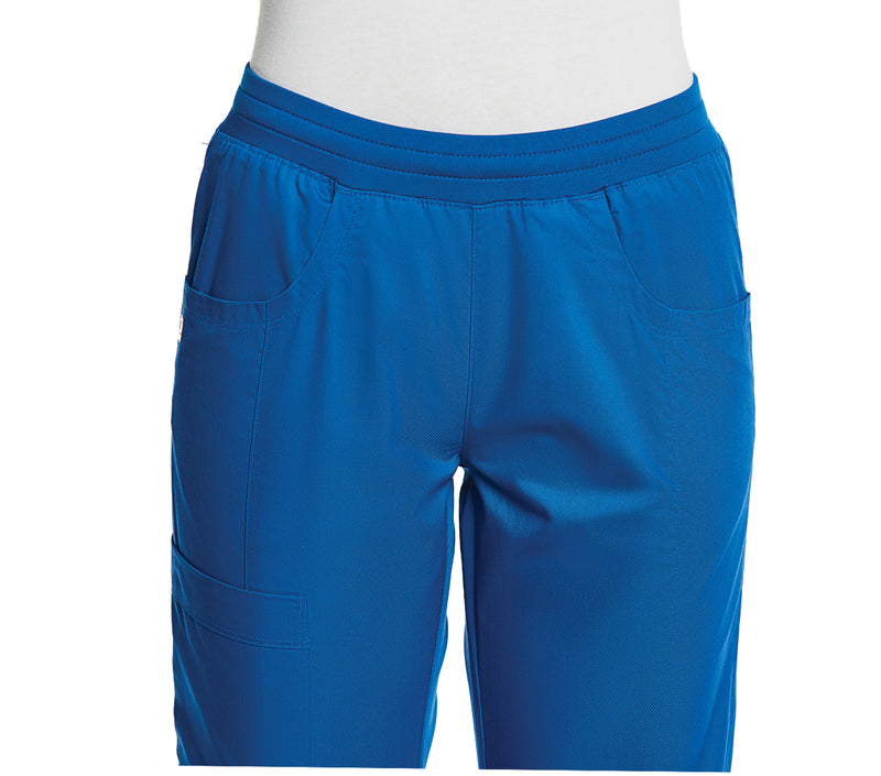 Sporty & Comfy Full Elastic Waist Pant Royal Blue Frontpocket