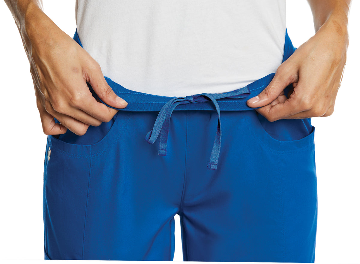 Sporty & Comfy Full Elastic Waist Pant Royal Blue Waistband