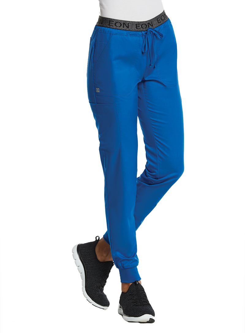 Sporty Full Elastic Logo Waist Jogger Pant Royal Blue