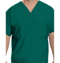 Landau Essentials Unisex 1-Pocket V-Neck Scrub Top 7502 -Hunter Green-Frontview
