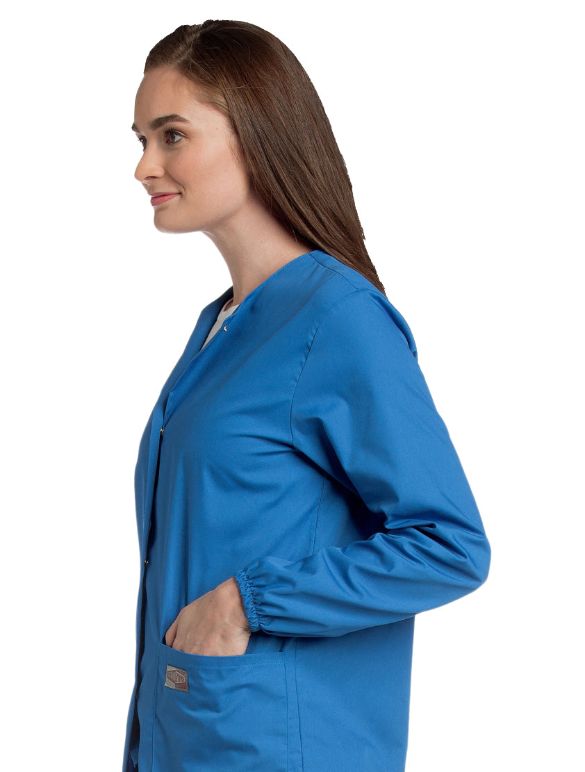 Landau Women's Warm-Up Jacket Side View - Royal Blue
