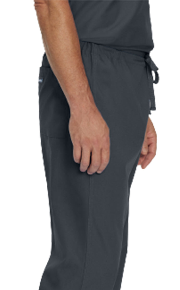 Landau Essentials Unisex Straight-Leg Scrub Pants 7602 -Graphite-sIDEview