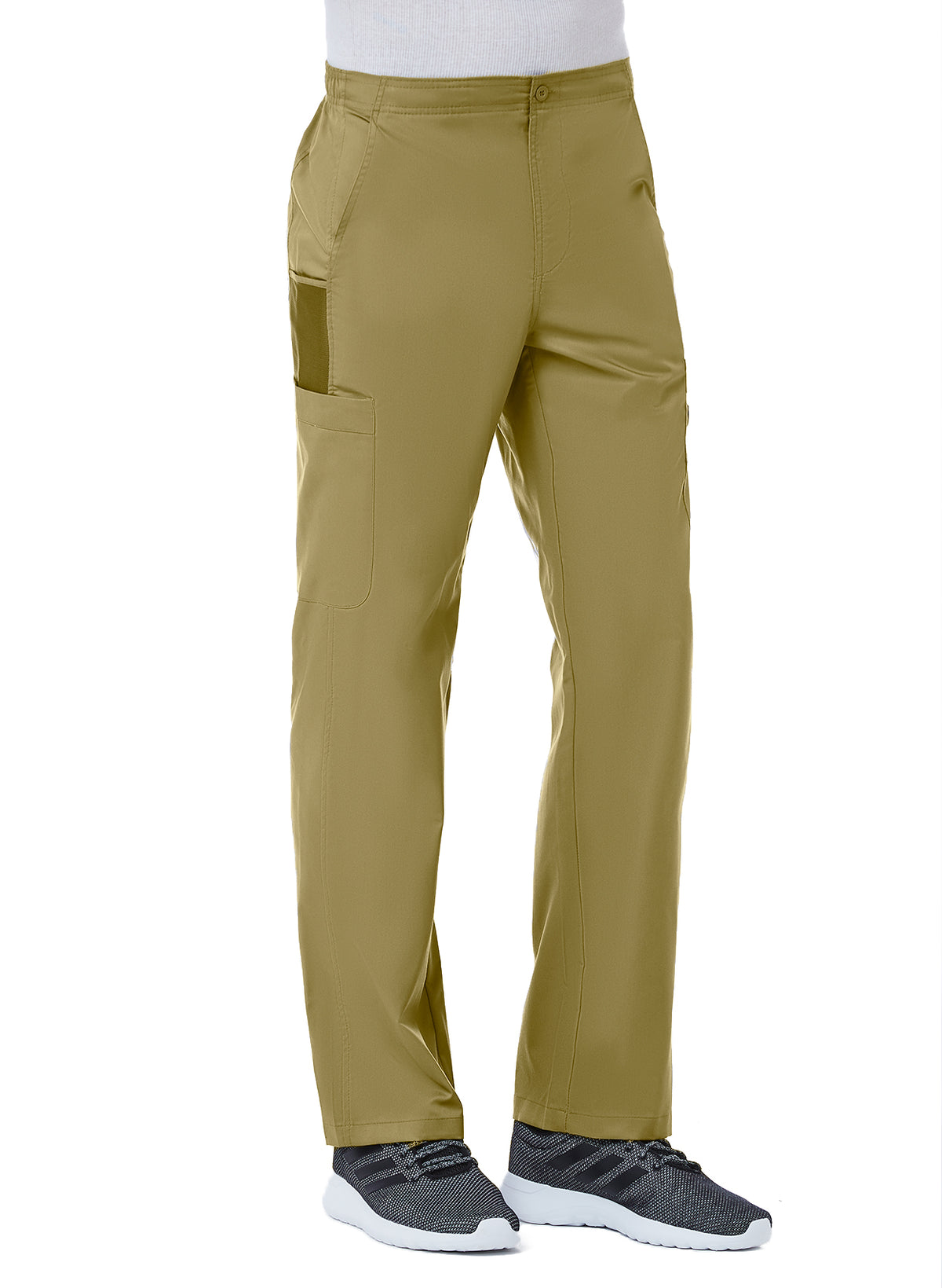 Men Half Elastic 8-Pocket Cargo Pant Khakhi