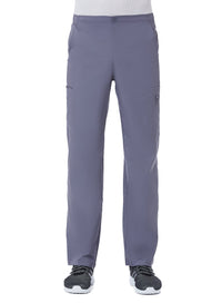 Men Half Elastic 8-Pocket Cargo Pant Pewter