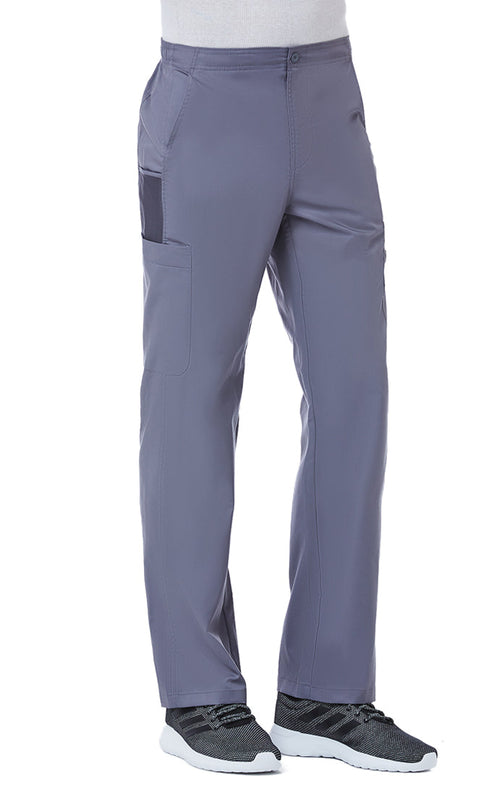 Men Half Elastic 8-Pocket Cargo Pant Pewter Sideview