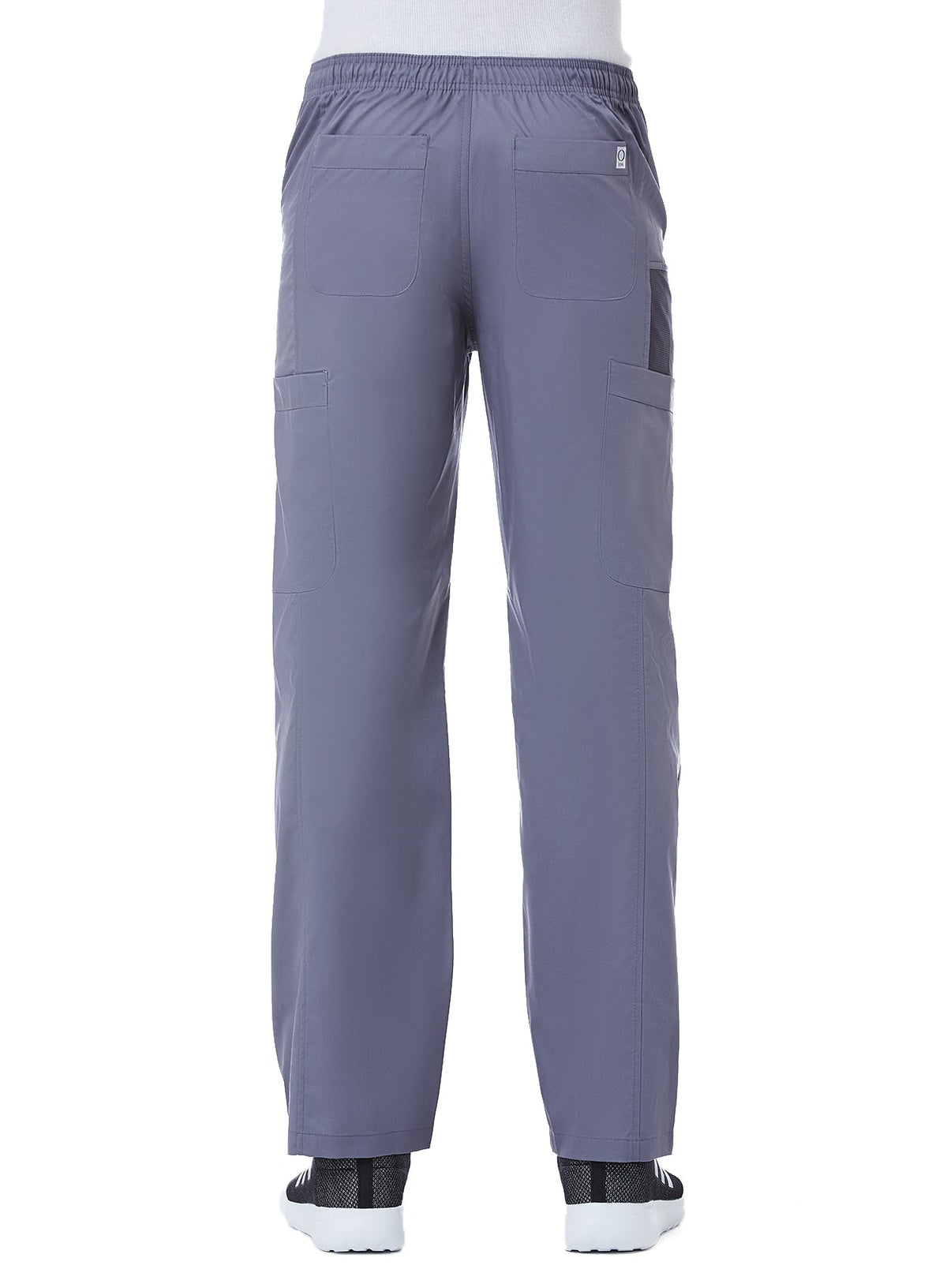 Men Half Elastic 8-Pocket Cargo Pant Pewter Back