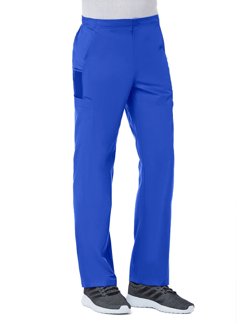 Men Half Elastic 8-Pocket Cargo Pant Royal Blue