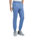 Men's Half Elastic Waistband Jogger Pant Ceil Blue